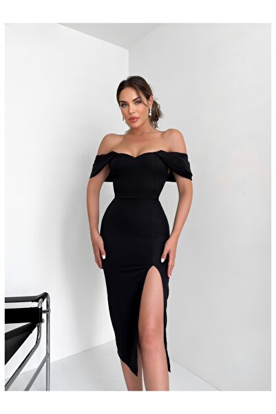 ESRAHELVACI E.H Special φόρεμα με σχισμή εκτός ώμου
