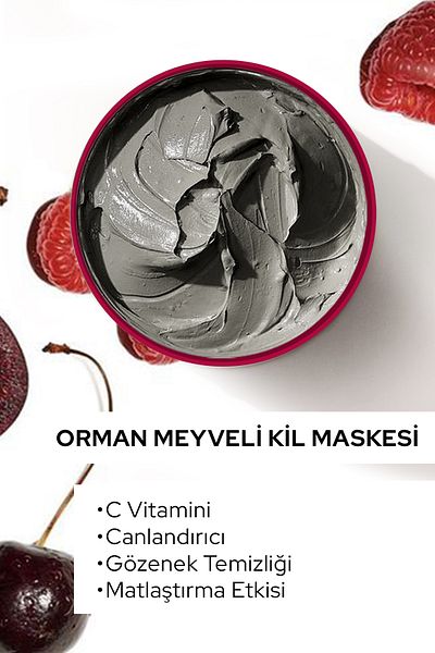 Black Red Forest Fruit Pore Cleansing Face Mask with Vitamin C - 400g