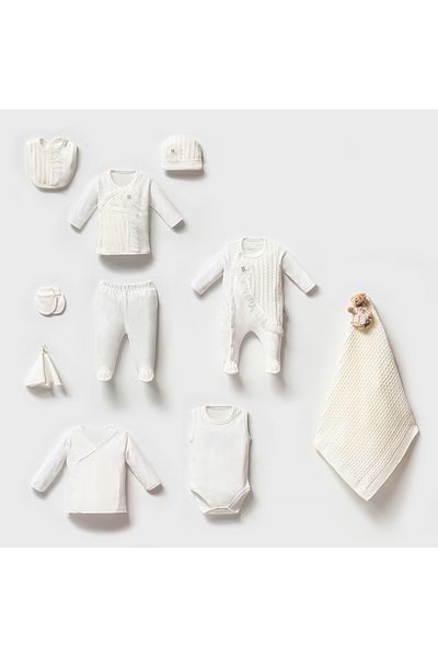 Tafyy 10-Piece Knitwear Newborn Set for Baby Girl