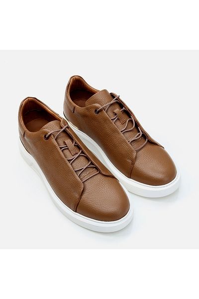Hotiç Men's Casual Walnut Shoes - Genuine Leather