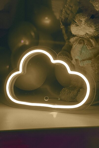vinyuup Çocuk Odası Için Masaüstü Küçük Bulut Şeklinde Neon Led Işıklı Tablo ...