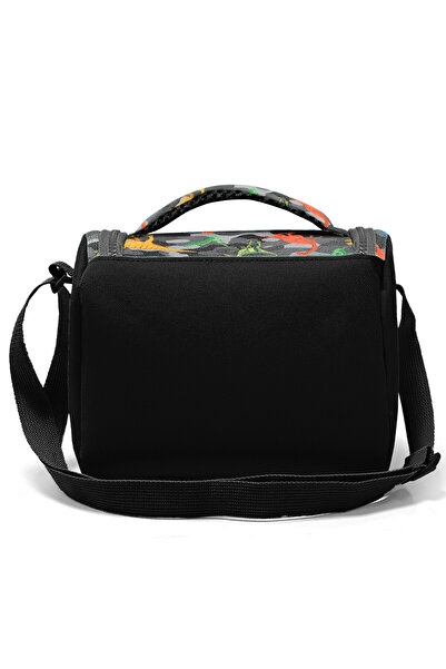 Coral High Kids Dark Gray Black Camouflage Dinosaur Patterned Thermo Lunch Box 11812