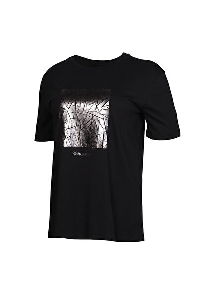 hummel Calvina Kadın Siyah Bisiklet Yaka Tişört