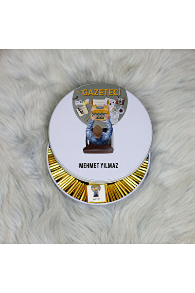 Hediyelen Gazeteciye Hediye Metal Kutuda Çikolata 100 Adet