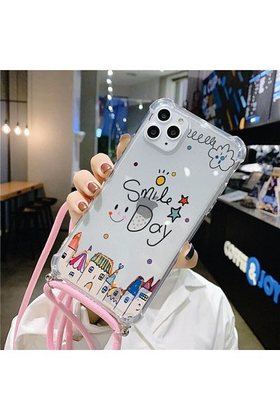 GAGA ELEKTRONİK Xiaomi Redmi Note 10 Pro Compatible Anti Shock Case with Strap (Compatible Model with Cap)