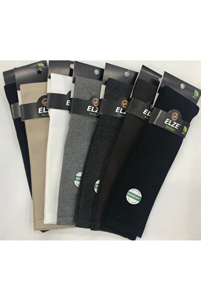 elze socks Bambu, Burun Dikişsiz, Diz Altı  Çorabı 6'lı