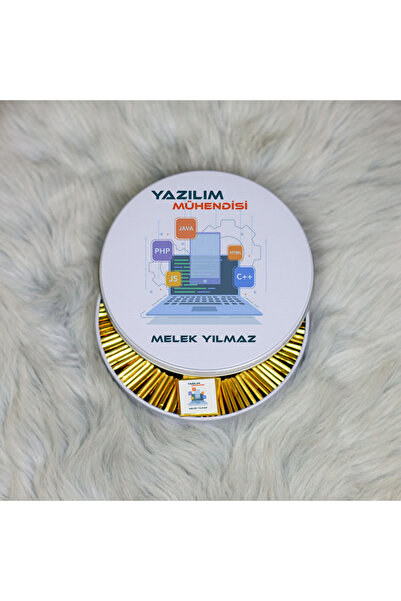Hediyelen Yazılım Mühendisi Metal Kutuda Çikolata 100 Adet