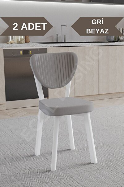 FAYMEND 2 Adet Elma Model Mutfak Sandalyesi Salon Sandalyesi Yemek Sandalyesi Cafe Restaurant Sandalyesi