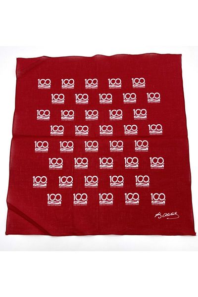 Naz Ipek Cotton 100. Year Atatürk Signed Red Bandana Scarf 23 April 19 May