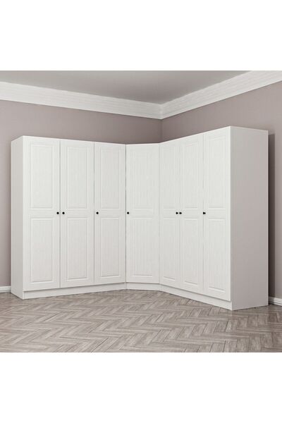 Minar Kale210 7 Kapaklı 4 Çek Köşe Dolap Byz Mebran