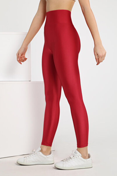 SeninOlsun Kırmızı Parlak Disko Tayt