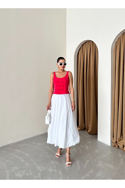 Laluvia Bluse mit Schleife und Granatapfelblütenmuster