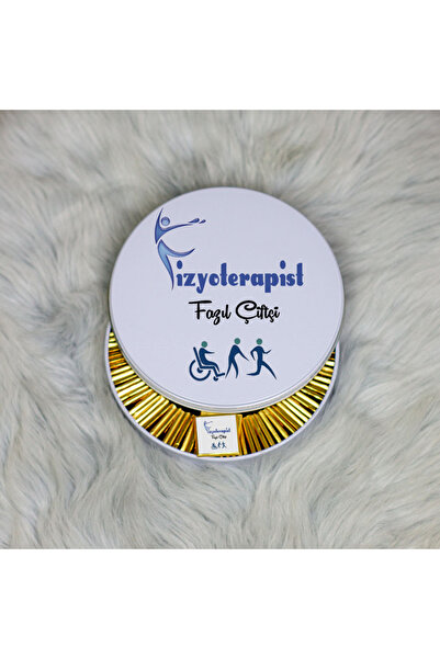 Hediyelen Fizyoterapist Metal Kutuda Çikolata 100 Adet 003