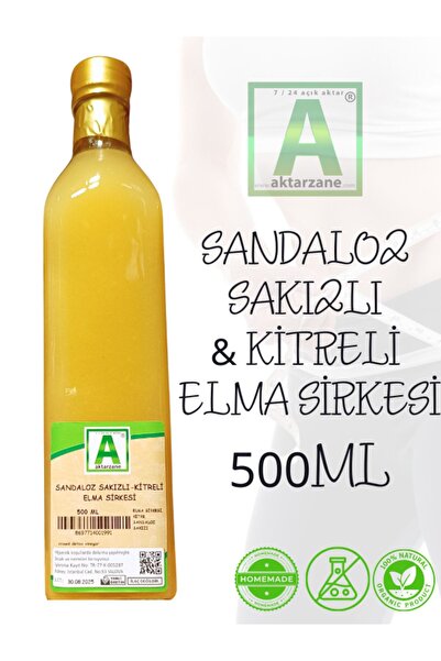 Aktarzane Sandaloz Sakızlı Kitreli Elma Sirkesi - 500ml