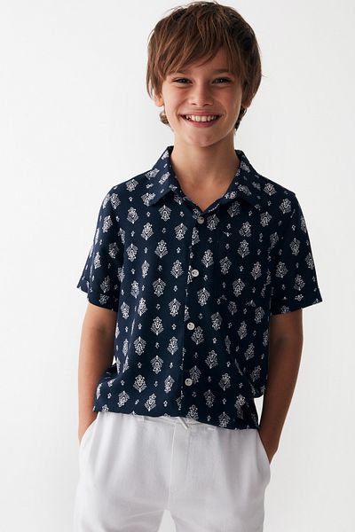 nk kids Тъмносиня риза Premier Boy - 46333