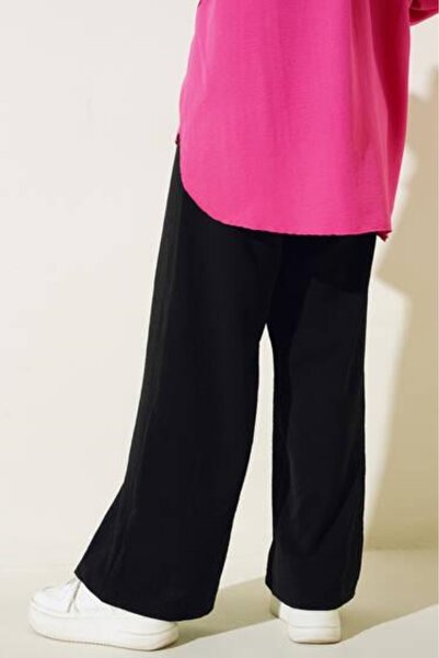 MODAALFABE Wide Leg Linen Plus Size Trousers