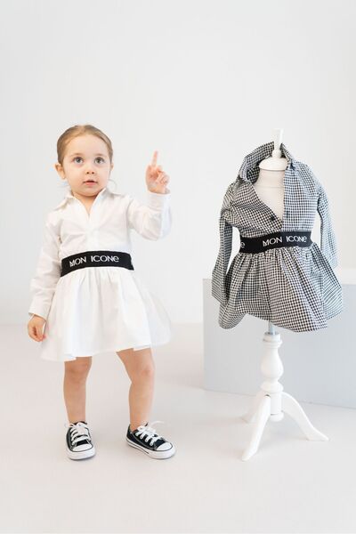 mon icone فستان قميص أبيض بالياسمين