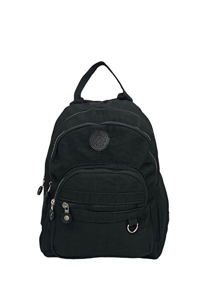 Honorius Black Waterproof Quality Women's Crinkle Backpack