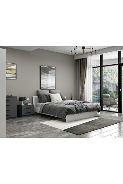 Minar Kale190 Yatak Odası Set 58 Beyaz Antrasit