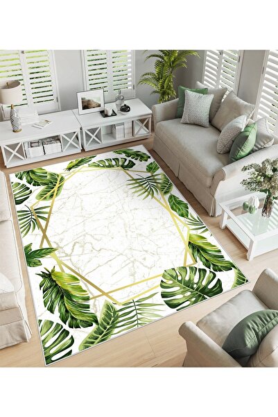 West Home Dijital Baskı Yıkanabilir Kaymaz Taban Salon Halısı Mutfak Halısı Y...