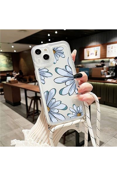 GAGA ELEKTRONİK High Quality Transparent Strap Case for iPhone 13