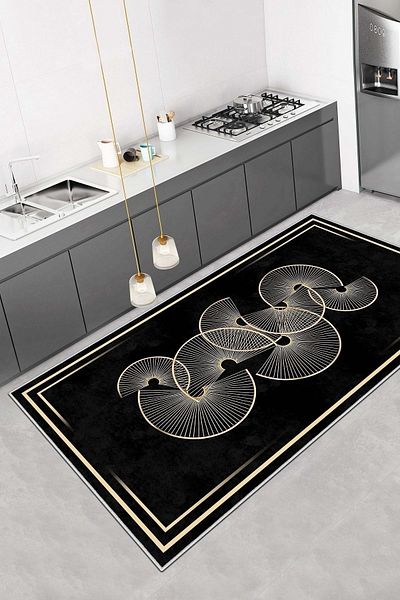 West Home Digital Printed Non-Slip Based Living Room and Kitchen Carpet - Runner