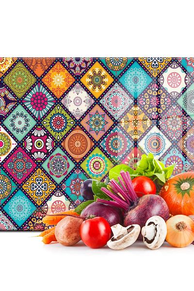 Decovetro Dv240 Mandala Patterned Glass Cutting and Presentation Table - 20x30 Cm