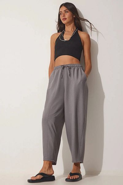 My Blog Gray Ayrobin Baggy Trousers - Women's, Elastic Waist