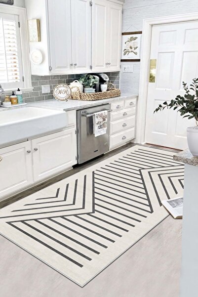 West Home Makinede Yıkanabilir Kaymaz Taban Leke Tutmaz Salon Halısı Mutfak H...