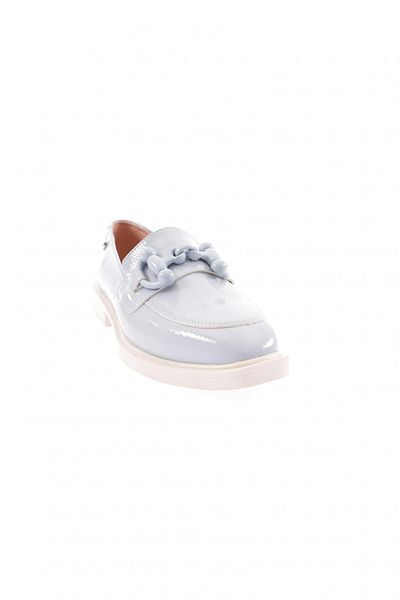 DGN Pantofi de damă cu cataramă cu mărgele metalice Baby Blue Wrinkled 31921097