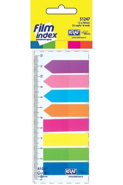 KRAF 8 Colors x 25 Sheets 2-Pack Transparent Film Indox - 12x45mm