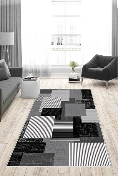 West Home Dijital Baskı Yıkanabilir Kaymaz Taban Salon Halısı Mutfak Halısı Y...
