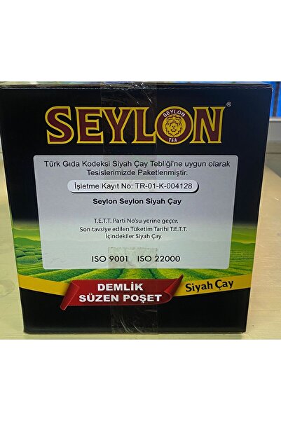Seylon Çay Rize Seylon Demlik .30 gr Lık Poşet Çay 6 Kg Ambalajda