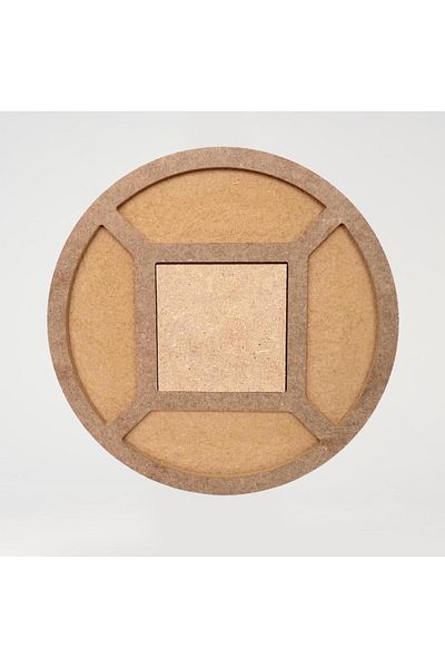 ehobici Wooden Tile Presentation Tray Diameter 28cm Tps65
