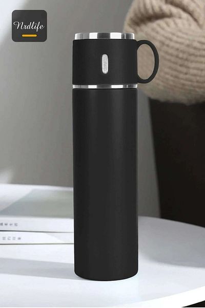NRDLİFE 316 Stainless Steel Thermos Cup with 580 Ml Cup 20 Hours Hot-cold Thermos Mug Mug