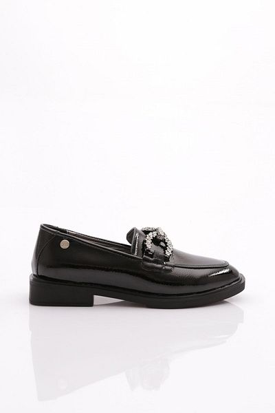 DGN Schwarze Slipper 211 für Damen in Knitteroptik