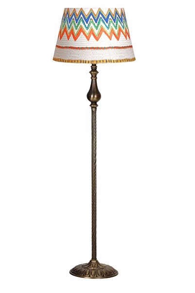 Vinner Antony Eskitme Burgulu Metal Lambader - Krem Dalgalı