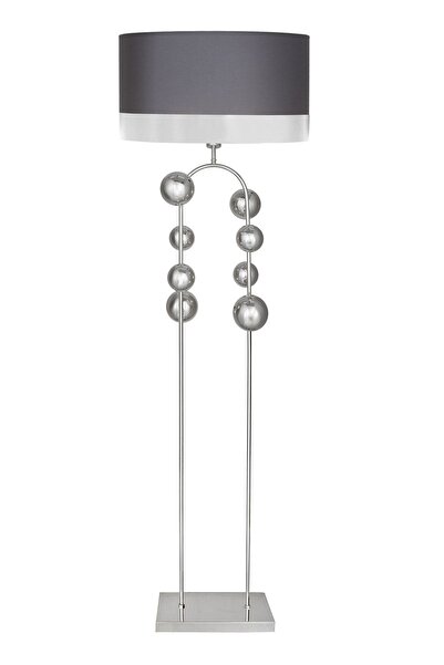 Vinner Krom Kaplama Metal Lambader - Gri Antrasit