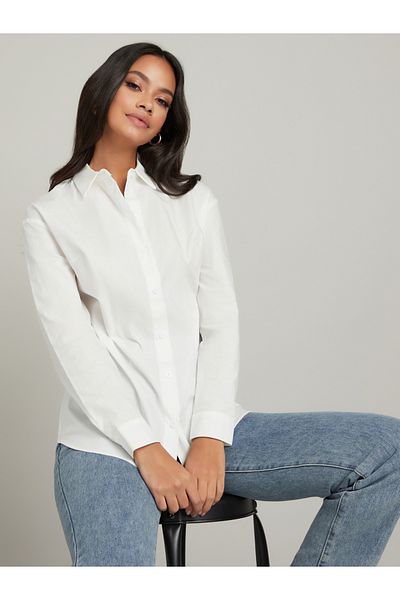 Styli Long Sleeves Classic Regular Length Poplin Shirt