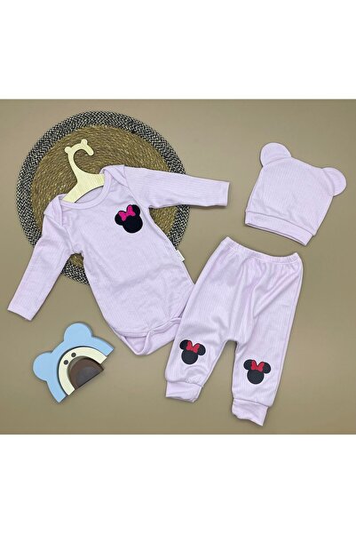 minibird baby طقم ماوس مكون من 3 قطع مطرز