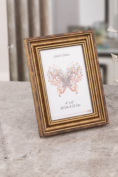 Seniste Caen Mini Glass Decorative Picture Frame Antiqued Copper with Adjustable Legs - Wall Hangable 10x15