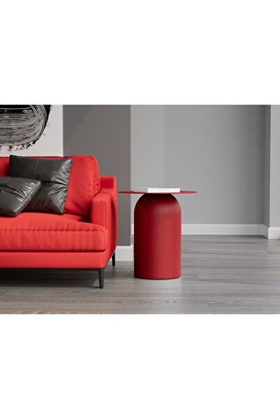 Echo Furniture Laurel Tablalı Rubin Kırmızı Sehpa