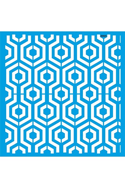 StencilSepeti Honey Honeycomb - Stencil Painting Template 30X30Cm