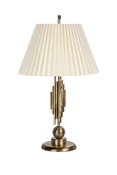 Vinner Marche Mka-01 Eskitme Mat Gold Metal Abajur - Krem Kırma