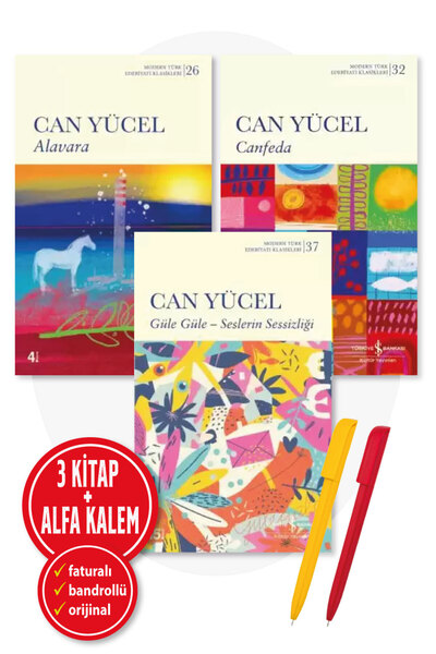 TÜRKİYE İŞ BANKASI KÜLTÜR YAYINLARI Alfa Kalem + Can Yücel 3 kitap set (Canfe...