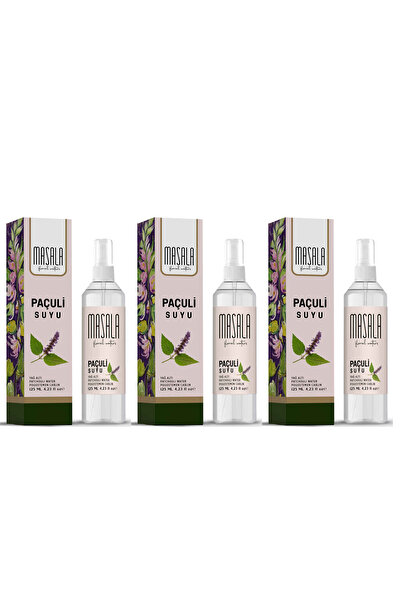 Masala Pure 3 Pieces Patchouli Water 125 ml 100% Natural Oily Hydrosol - Patc...