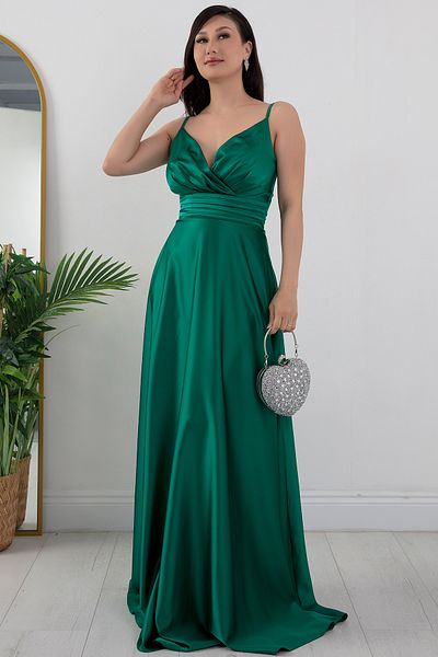 PULLIMM Strappy Satin Dress - 13384