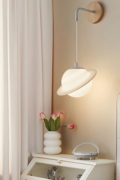 Vinner Rollys Ahşap Detaylı Modern Aplik