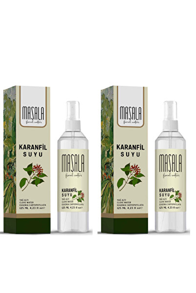 Masala 2 Pieces Pure Clove Water 125 ml 100% Natural Oily Hydrosol - Tonic Cl...