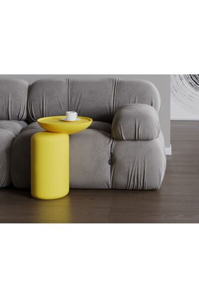 Echo Furniture Belle Çinko Sarı C Sehpa